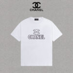 P70 Chanel/香奈儿 印花Logo百搭潮流圆领短袖T恤男女同款 吊牌 领标 水洗唛 三标齐全 尺码：S-XXL 颜色：黑色，白色