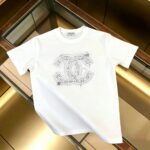 P85 不下架款放心推 CHANEL 香奈儿 新款 面料升级 300g纯棉 印花短袖T恤 颜色：黑色 白色尺码：XS~L - 副本 (37)