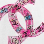 P85 CHANEL 香奈儿 新款 面料升级 300g纯棉 印花短袖T恤 颜色：黑色 白色尺码：XS~L - 副本 (39)