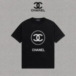 P70 Chanel/香奈儿 印花Logo百搭潮流圆领短袖T恤男女同款 吊牌 领标 水洗唛 三标齐全 尺码：S-XXL 颜色：黑色，白色