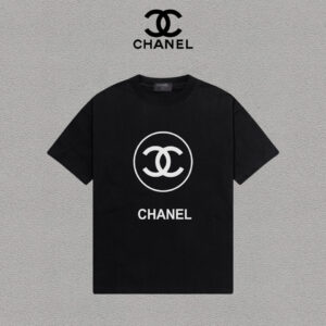 weigou_191468_0_1710649219 P70 Chanel/香奈儿 印花Logo百搭潮流圆领短袖T恤男女同款 吊牌 领标 水洗唛 三标齐全 尺码:S-XXL 颜色:黑色,白色
