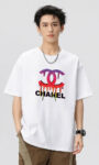 P70 Chanel/香奈儿 印花Logo百搭潮流圆领短袖T恤男女同款 吊牌 领标 水洗唛 三标齐全 尺码：S-XXL 颜色：黑色，白色