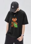 P70 Fendi/芬迪 印花Logo百搭潮流短袖T恤男女同款 吊牌 领标 水洗唛 三标齐全 定织定染280克精梳棉面料 尺码：S-XXL 颜色：黑色，白色