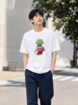 P70 Fendi/芬迪 印花Logo百搭潮流短袖T恤男女同款 吊牌 领标 水洗唛 三标齐全 定织定染280克精梳棉面料 尺码：S-XXL 颜色：黑色，白色