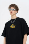 P70 Fendi/芬迪 印花Logo百搭潮流短袖T恤男女同款 吊牌 领标 水洗唛 三标齐全 定织定染280克精梳棉面料 尺码：S-XXL 颜色：黑色，白色