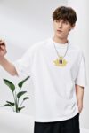 P70 Fendi/芬迪 印花Logo百搭潮流短袖T恤男女同款 吊牌 领标 水洗唛 三标齐全 定织定染280克精梳棉面料 尺码：S-XXL 颜色：黑色，白色
