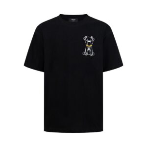 P80 Fendi/芬迪 FF吊牌小狗刺绣短袖T恤 面料采用260克重精梳棉，定制32支1*1螺纹，成衣两遍水洗处理，面料舒适亲肤无异感，定制定染面料，纺织密度高，垂感佳，不易变形，厚织感加上紧密纺纱工艺，不会影响面料的透气性，成色的饱和度很高，刺绣工艺采用进口刺绣机器，使刺绣颜色更加饱满，绣花更加立体，版型上身效果好，百搭好看的一款短袖，宽松版型遮肉显瘦不挑人 Size：XS S M L 颜色 ：黑色 白色