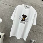 P80 FEN*di芬迪 2026春夏新款短袖t恤 经典双 F，立体厚板硅胶工艺 定制双纱平纹纯棉面料 男女同款 颜色：黑色 白色 花灰色 尺码： S （90-130斤） M （120-150斤） L （140-165斤） XL （160-180斤） XXL （180-210斤）