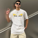 P70 Fendi/芬迪 印花Logo百搭潮流短袖T恤男女同款 吊牌 领标 水洗唛 三标齐全 定织定染280克精梳棉面料 尺码：S-XXL 颜色：黑色，白色