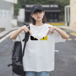 P70 Fendi/芬迪 印花Logo百搭潮流短袖T恤男女同款 吊牌 领标 水洗唛 三标齐全 定织定染280克精梳棉面料 尺码：S-XXL 颜色：黑色，白色