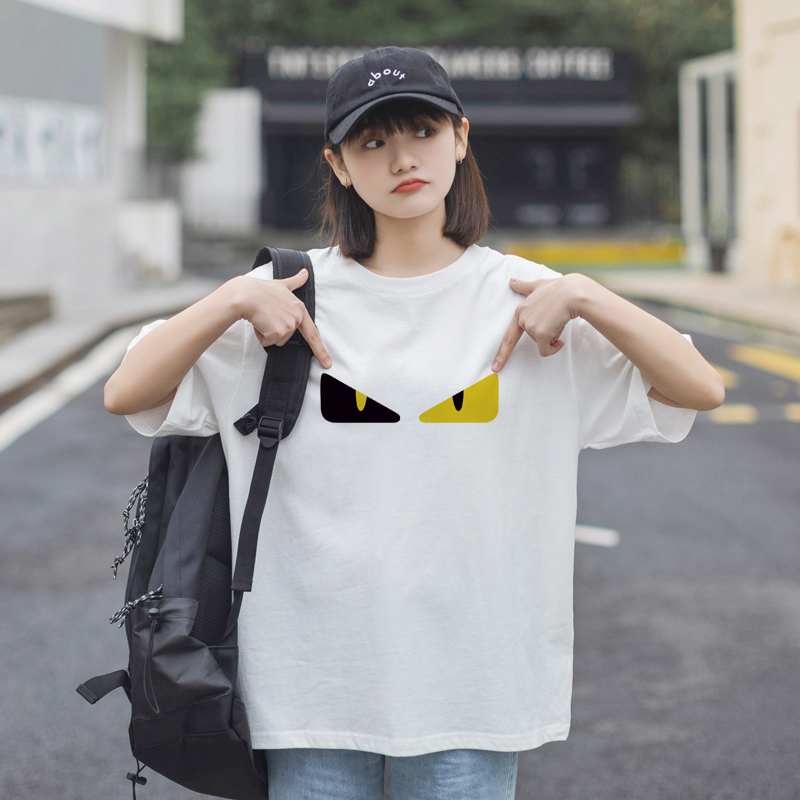 P70 Fendi/芬迪 印花Logo百搭潮流短袖T恤男女同款 吊牌 领标 水洗唛 三标齐全 定织定染280克精梳棉面料 尺码：S-XXL 颜色：黑色，白色
