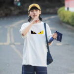 P70 Fendi/芬迪 印花Logo百搭潮流短袖T恤男女同款 吊牌 领标 水洗唛 三标齐全 定织定染280克精梳棉面料 尺码：S-XXL 颜色：黑色，白色