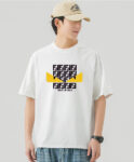 P70 Fendi/芬迪 印花Logo百搭潮流短袖T恤男女同款 吊牌 领标 水洗唛 三标齐全 定织定染280克精梳棉面料 尺码：S-XXL 颜色：黑色，白色