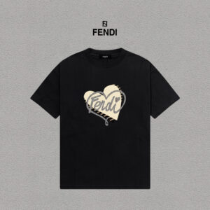 weigou_194260_0_9a31463920 P70 Fendi/芬迪 印花Logo百搭潮流短袖T恤男女同款 吊牌 领标 水洗唛 三标齐全 定织定染280克精梳棉面料 尺码:S-XXL 颜色:黑色,白色