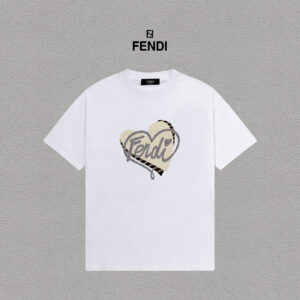weigou_194320_0_3c0c211be6 P70 Fendi/芬迪 印花Logo百搭潮流短袖T恤男女同款 吊牌 领标 水洗唛 三标齐全 定织定染280克精梳棉面料 尺码:S-XXL 颜色:黑色,白色