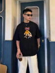 P70 Fendi/芬迪 印花Logo百搭潮流短袖T恤男女同款 吊牌 领标 水洗唛 三标齐全 定织定染280克精梳棉面料 尺码：S-XXL 颜色：黑色，白色