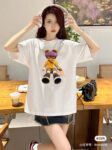 P70 Fendi/芬迪 印花Logo百搭潮流短袖T恤男女同款 吊牌 领标 水洗唛 三标齐全 定织定染280克精梳棉面料 尺码：S-XXL 颜色：黑色，白色
