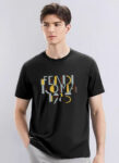 P70 Fendi/芬迪 印花Logo百搭潮流短袖T恤男女同款 吊牌 领标 水洗唛 三标齐全 定织定染280克精梳棉面料 尺码：S-XXL 颜色：黑色，白色