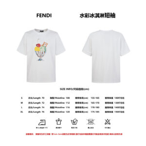 P75 尺码参考 Fendi/芬迪 水彩冰淇淋印花短袖
