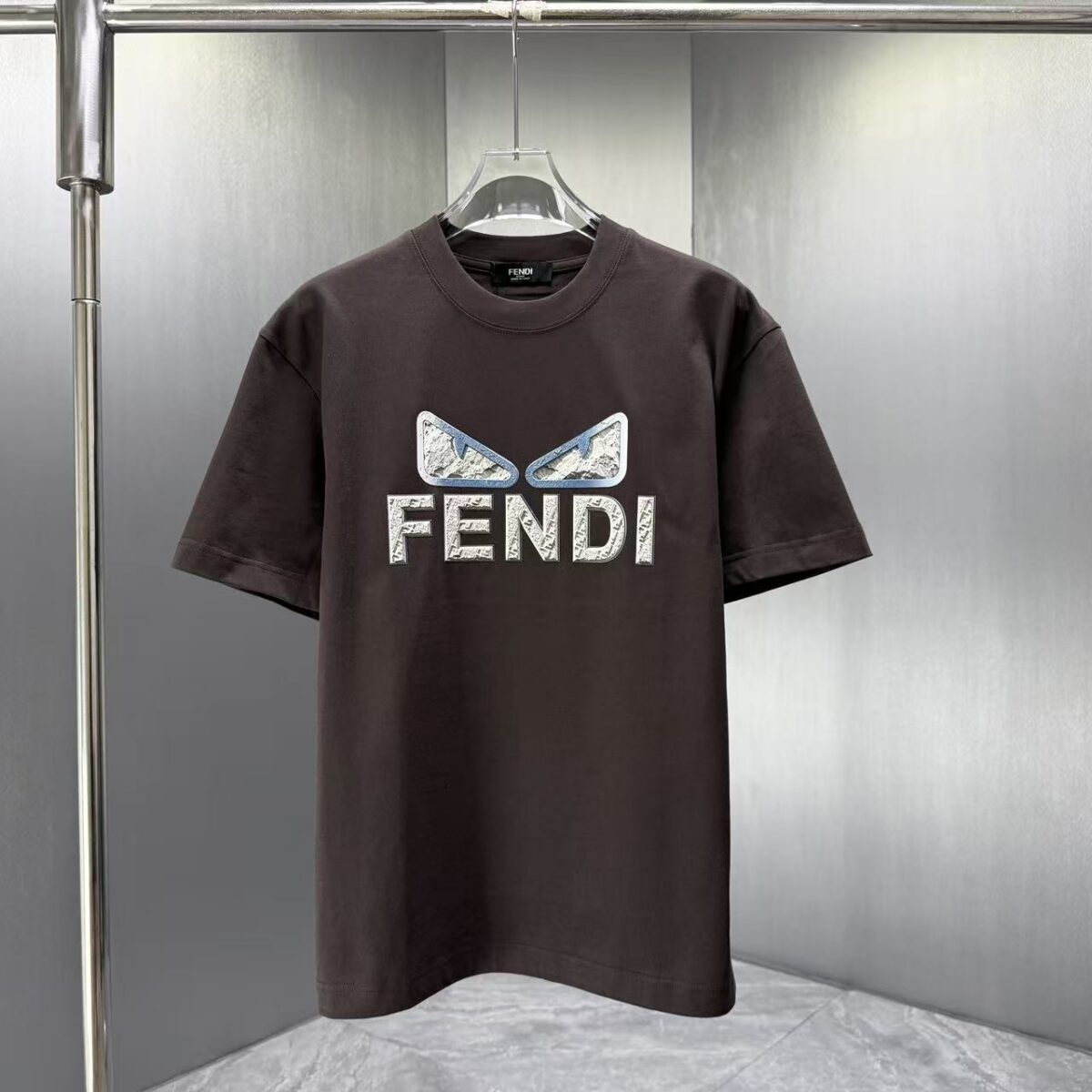 P75 FENDI* 芬迪* 2026春夏新款短袖T恤 定制纯棉字母logo厚板 颜色：黑色 白色 巧色 深蓝 码数：S M L XL XXL