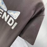 P75 FENDI* 芬迪* 2026春夏新款短袖T恤 定制纯棉字母logo厚板 颜色：黑色 白色 巧色 深蓝 码数：S M L XL XXL