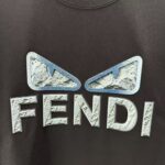 P75 FENDI* 芬迪* 2026春夏新款短袖T恤 定制纯棉字母logo厚板 颜色：黑色 白色 巧色 深蓝 码数：S M L XL XXL
