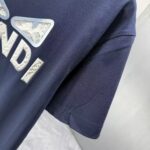P75 FENDI* 芬迪* 2026春夏新款短袖T恤 定制纯棉字母logo厚板 颜色：黑色 白色 巧色 深蓝 码数：S M L XL XXL