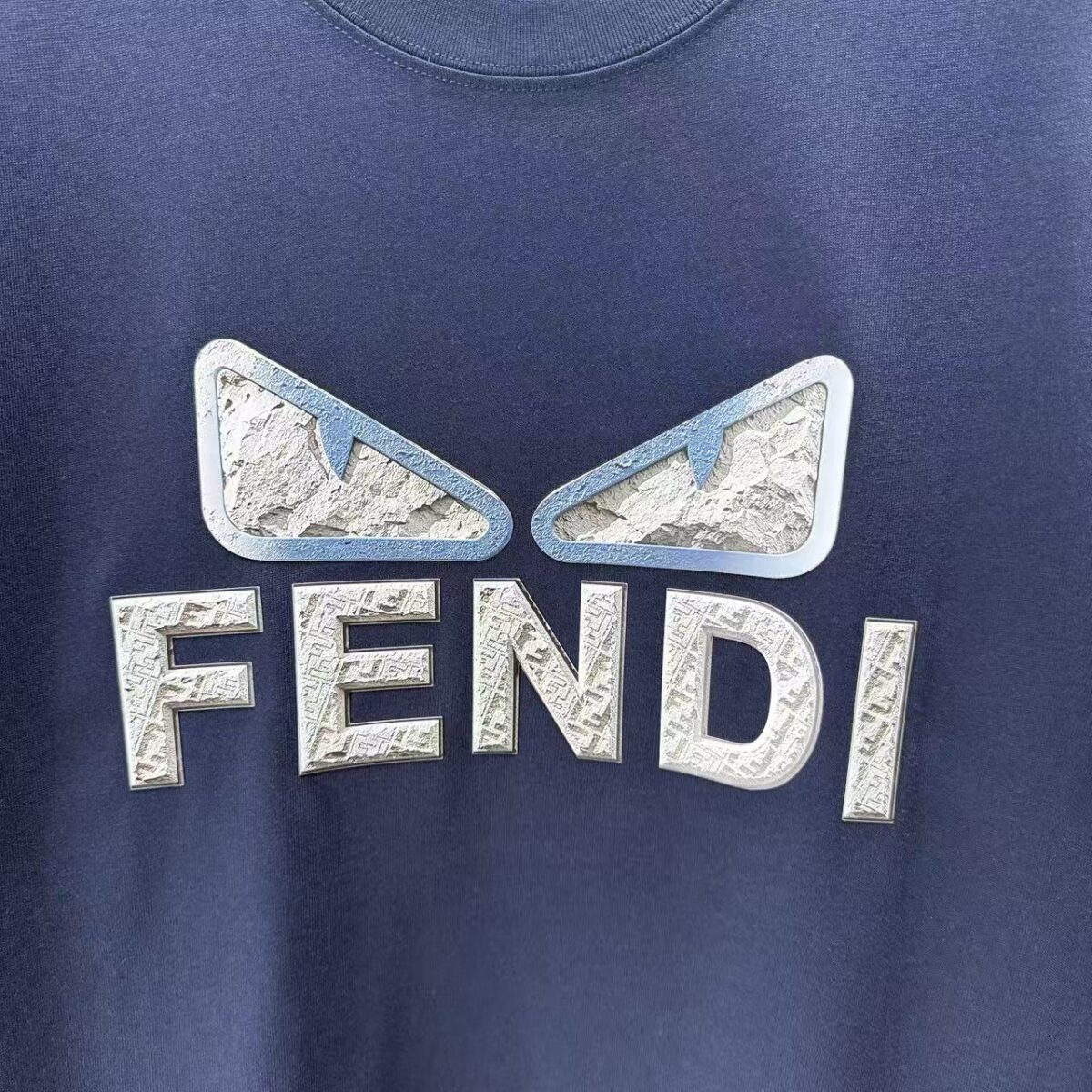 P75 FENDI* 芬迪* 2026春夏新款短袖T恤 定制纯棉字母logo厚板 颜色：黑色 白色 巧色 深蓝 码数：S M L XL XXL