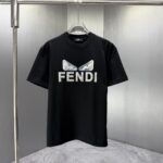P75 FENDI* 芬迪* 2026春夏新款短袖T恤 定制纯棉字母logo厚板 颜色：黑色 白色 巧色 深蓝 码数：S M L XL XXL