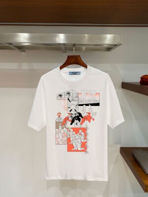 weigou_196434_0_2abdcd43a4 P70 普拉达PRADA 新款直喷工艺 高品质280克重磅短袖T恤,进口兄弟数码白墨直喷工艺 彰显不羁的个性与强大的气场 纯棉32支双纱面料,两遍缩水工艺,立体裁剪,面布做了蚀毛,手感非常好,亲肤透气,微宽松版型,上身舒适! 日本Brother进口机数码直喷。色彩还原度 %,杜邦进口环保颜料,色牢度5级,经测验,洗涤100次,褪色程度不到1% 单品时尚感满满.日常出街或休闲都很百搭,轻松驾驭各种风格。色彩超鲜艳还透气,夏季必备 颜色:黑色/白色 码数:S-XL