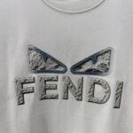 P75 FENDI* 芬迪* 2026春夏新款短袖T恤 定制纯棉字母logo厚板 颜色：黑色 白色 巧色 深蓝 码数：S M L XL XXL
