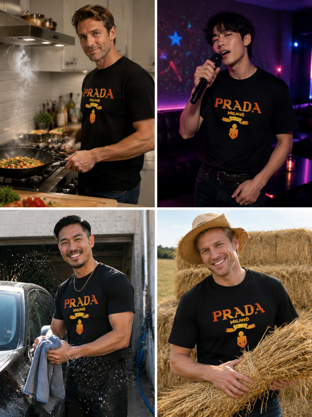 P70 普拉达PRADA 新款直喷工艺 高品质280克重磅短袖T恤，进口兄弟数码白墨直喷工艺 彰显不羁的个性与强大的气场 纯棉32支双纱面料，两遍缩水工艺，立体裁剪，面布做了蚀毛，手感非常好，亲肤透气，微宽松版型，上身舒适！ 日本Brother进口机数码直喷。色彩还原度 %，杜邦进口环保颜料，色牢度5级，经测验，洗涤100次，褪色程度不到1% 单品时尚感满满.日常出街或休闲都很百搭，轻松驾驭各种风格。色彩超鲜艳还透气，夏季必备 颜色：黑色/白色 码数：S-XL