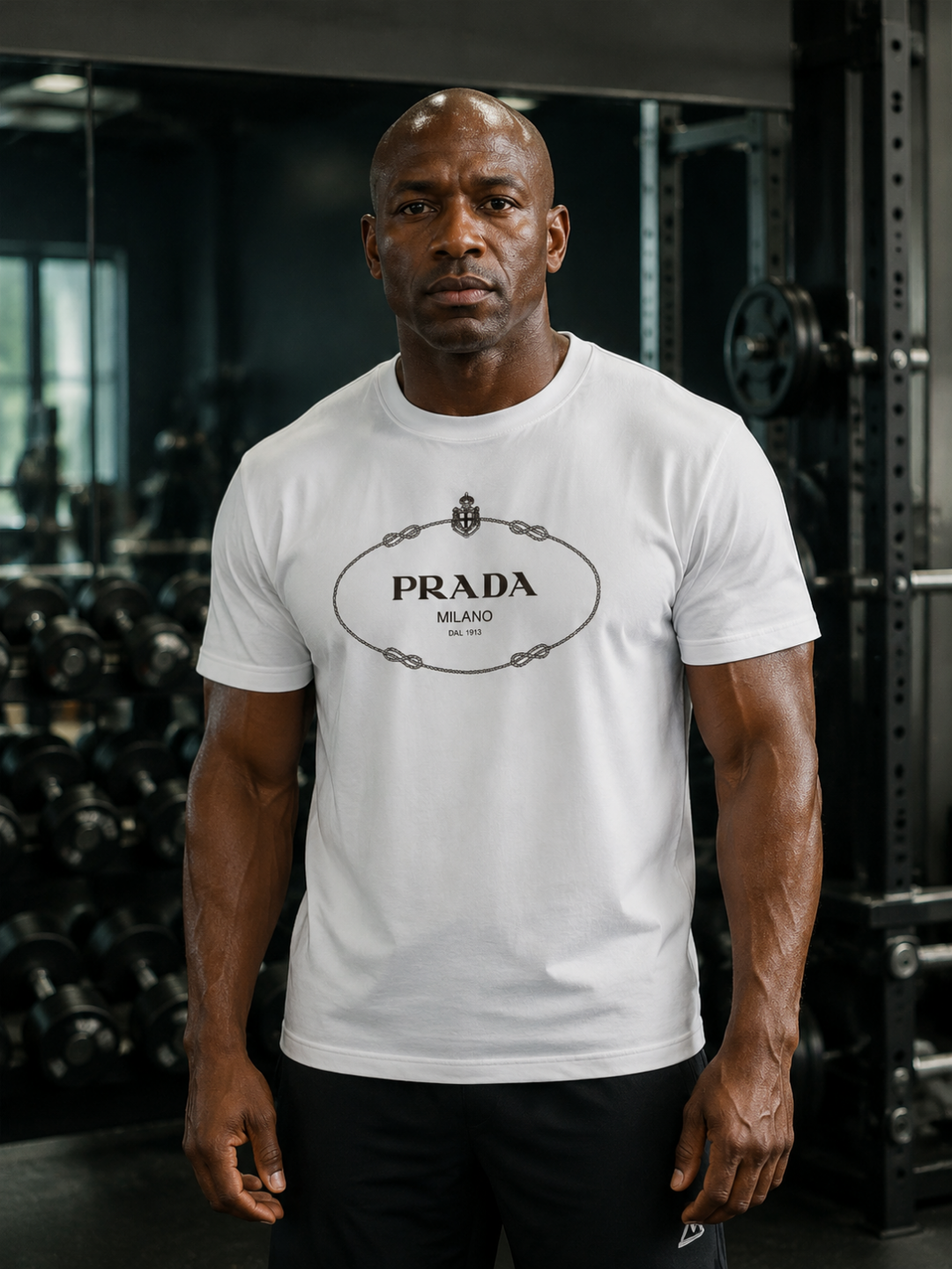 P70 普拉达PRADA 新款直喷工艺 高品质280克重磅短袖T恤，进口兄弟数码白墨直喷工艺 彰显不羁的个性与强大的气场 纯棉32支双纱面料，两遍缩水工艺，立体裁剪，面布做了蚀毛，手感非常好，亲肤透气，微宽松版型，上身舒适！ 日本Brother进口机数码直喷。色彩还原度 %，杜邦进口环保颜料，色牢度5级，经测验，洗涤100次，褪色程度不到1% 单品时尚感满满.日常出街或休闲都很百搭，轻松驾驭各种风格。色彩超鲜艳还透气，夏季必备 颜色：黑色/白色 码数：S-XL