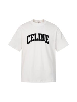 weigou_198586_0_9a6832393d P80 CELINE 25SS圆领套头植绒印花短袖T恤 ●正品9939购入 ●40支100%原生棉180克 ●1*1舒弹罗纹285克 ●植绒印花 ●面料酵洗 ●定制1:1商标 ●宽松版型 ●尺码:S M L XL