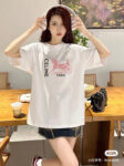 P70 Celine/赛琳 印花Logo百搭潮流纯棉短袖T恤男女同款 吊牌 领标 水洗唛 三标齐全 定织定染280克精梳棉面料 尺码：S-XXL 颜色：黑色，白色