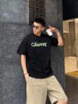 P70 Celine/赛琳 印花Logo百搭潮流纯棉短袖T恤男女同款 吊牌 领标 水洗唛 三标齐全 定织定染280克精梳棉面料 尺码：S-XXL 颜色：黑色，白色