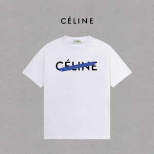 weigou_198730_0_47b2027396 P70 Celine/赛琳 印花Logo百搭潮流纯棉短袖T恤男女同款 吊牌 领标 水洗唛 三标齐全 定织定染280克精梳棉面料 尺码:S-XXL 颜色:黑色,白色