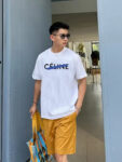 P70 Celine/赛琳 印花Logo百搭潮流纯棉短袖T恤男女同款 吊牌 领标 水洗唛 三标齐全 定织定染280克精梳棉面料 尺码：S-XXL 颜色：黑色，白色