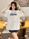 P70 Celine/赛琳 印花Logo百搭潮流纯棉短袖T恤男女同款 吊牌 领标 水洗唛 三标齐全 定织定染280克精梳棉面料 尺码：S-XXL 颜色：黑色，白色