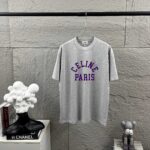 P75 Celi* 塞琳 塞林 2026春夏款 简约字母烫画工艺个性logo 定制双纱平纹纯棉面料 短袖T恤 男女同款 颜色：黑色 白色 花灰色 尺码： S （90-130斤） M （120-150斤） L （140-165斤） XL （160-180斤） XXL （180-210斤）