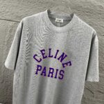 P75 Celi* 塞琳 塞林 2026春夏款 简约字母烫画工艺个性logo 定制双纱平纹纯棉面料 短袖T恤 男女同款 颜色：黑色 白色 花灰色 尺码： S （90-130斤） M （120-150斤） L （140-165斤） XL （160-180斤） XXL （180-210斤）