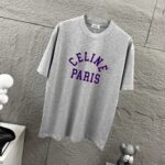 P75 Celi* 塞琳 塞林 2026春夏款 简约字母烫画工艺个性logo 定制双纱平纹纯棉面料 短袖T恤 男女同款 颜色：黑色 白色 花灰色 尺码： S （90-130斤） M （120-150斤） L （140-165斤） XL （160-180斤） XXL （180-210斤）