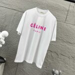 P75 Celi* 塞琳 塞林 2026春夏款 简约字母立体植绒工艺个性logo 定制双纱平纹纯棉面料 短袖T恤 男女同款 颜色：黑色 白色 尺码： S （90-130斤） M （120-150斤） L （140-165斤） XL （160-180斤） XXL （180-210斤）
