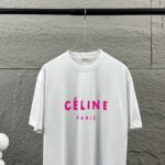 P75 Celi* 塞琳 塞林 2026春夏款 简约字母立体植绒工艺个性logo 定制双纱平纹纯棉面料 短袖T恤 男女同款 颜色：黑色 白色 尺码： S （90-130斤） M （120-150斤） L （140-165斤） XL （160-180斤） XXL （180-210斤）