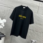 P75 Celi* 塞琳 塞林 2026春夏款 简约字母立体植绒工艺个性logo 定制双纱平纹纯棉面料 短袖T恤 男女同款 颜色：黑色 白色 尺码： S （90-130斤） M （120-150斤） L （140-165斤） XL （160-180斤） XXL （180-210斤）