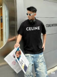 P70 Celine/赛琳 印花Logo百搭潮流纯棉短袖T恤男女同款 吊牌 领标 水洗唛 三标齐全 定织定染280克精梳棉面料 尺码：S-XXL 颜色：黑色，白色