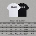 P70 Celine/赛琳 印花Logo百搭潮流纯棉短袖T恤男女同款 吊牌 领标 水洗唛 三标齐全 定织定染280克精梳棉面料 尺码：S-XXL 颜色：黑色，白色