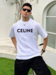 P70 Celine/赛琳 印花Logo百搭潮流纯棉短袖T恤男女同款 吊牌 领标 水洗唛 三标齐全 定织定染280克精梳棉面料 尺码：S-XXL 颜色：黑色，白色