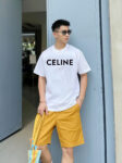 P70 Celine/赛琳 印花Logo百搭潮流纯棉短袖T恤男女同款 吊牌 领标 水洗唛 三标齐全 定织定染280克精梳棉面料 尺码：S-XXL 颜色：黑色，白色