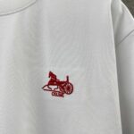 P75 Celi* 塞琳 塞林 2026春夏款 简约字母刺绣工艺个性logo 定制双纱平纹纯棉面料 短袖T恤 男女同款 颜色：黑色 白色 花灰色 尺码： S （90-130斤） M （120-150斤） L （140-165斤） XL （160-180斤） XXL （180-210斤）